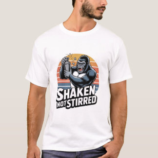 Shaken Not Stirred Gorilla Bartender Shirt