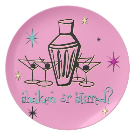 Shaken or Stirred? Dinner Plate (Front)