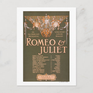 Shakepeare's Sublime Tragedy "Romeo & Juliet" Postcard