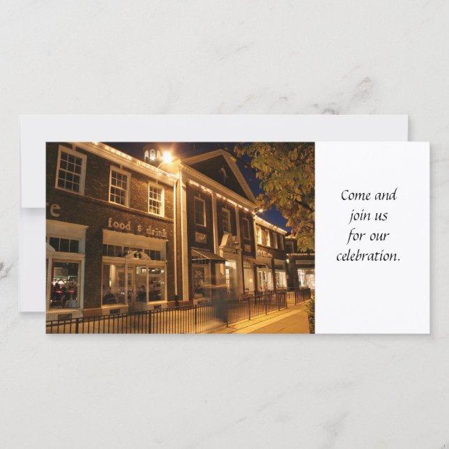 Shaker Square Photo Invitation (Front)