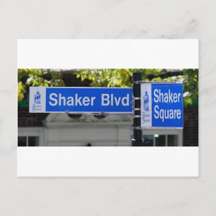 Shaker Square Sign Postcard