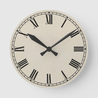 Shaker Style 01 - Antiqued Round Clock