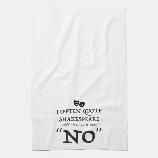 Shakespear "NO" Kitchen Towel (Vertical)