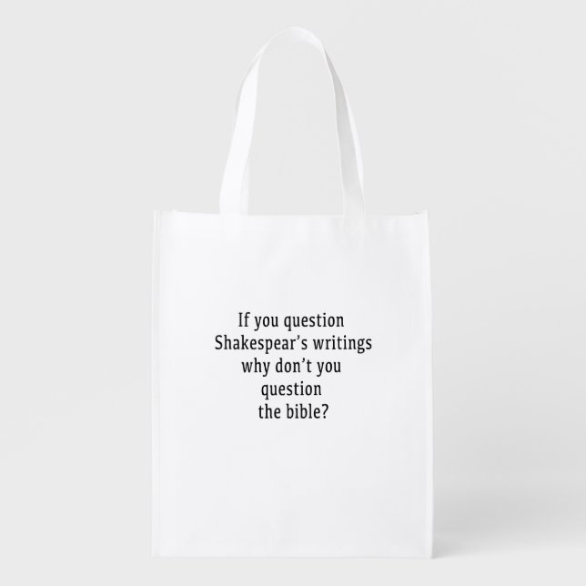 Shakespear writing grocery bag (Front)