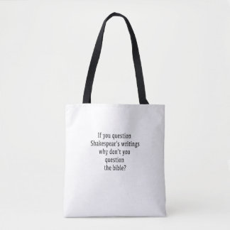 Shakespear writing tote bag
