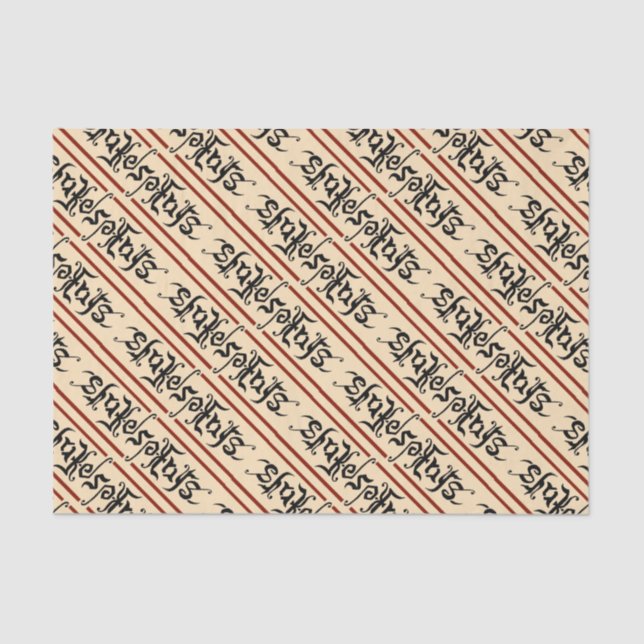 Shakespeare Ambigram Tissue Paper (Front)