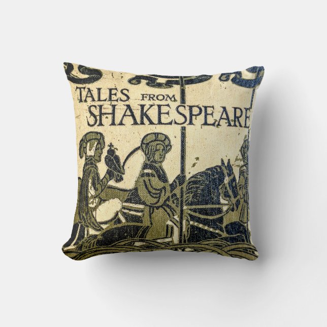 Shakespeare Art Nouveau Throw Pillow (Front)