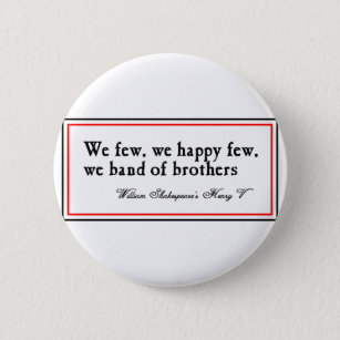 Shakespeare: Band of Brothers Pinback Button
