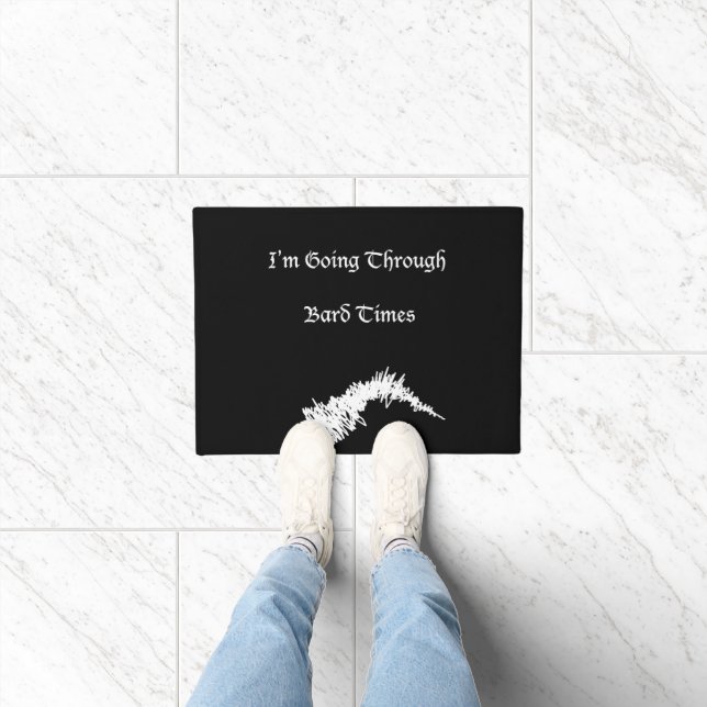 Shakespeare "Bard Times" Funny Slogan Door Mat (Indoor)