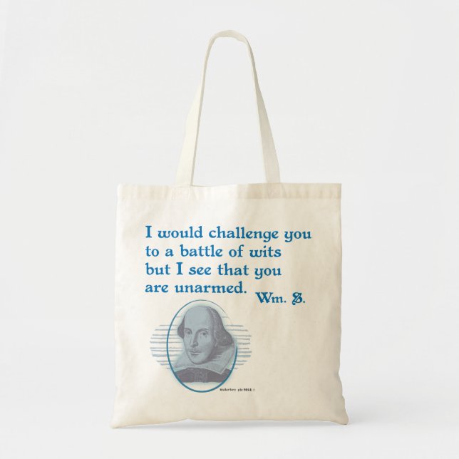 Shakespeare Battle of Wits Tote Bag (Front)