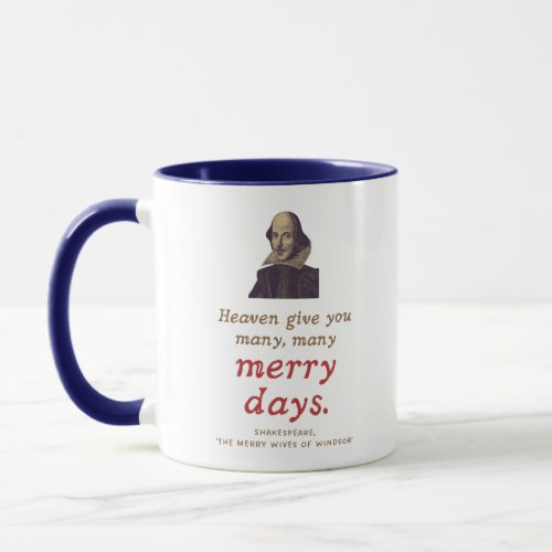 Shakespeare Best Wishes Boho Vintage Birthday Mug