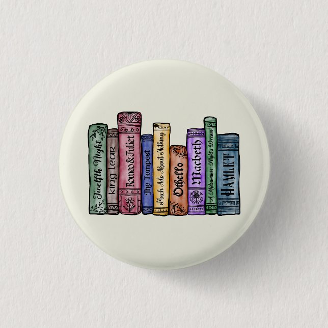 Shakespeare Books No.1 Button (Front)