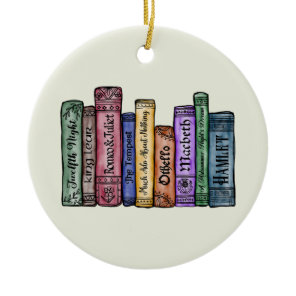 Shakespeare Books No.1 Ceramic Ornament