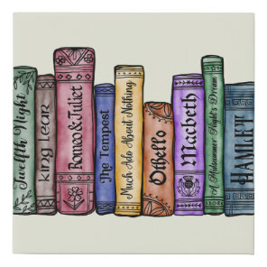 Shakespeare Books No.1 Faux Canvas Print