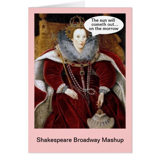 Shakespeare Broadway Mashup - Annie Cards (Front)