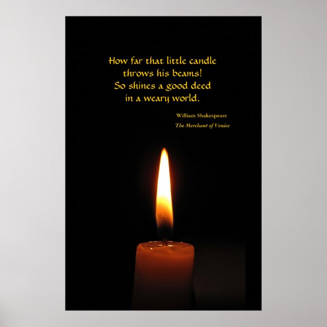 Shakespeare Candle Flame Quotation