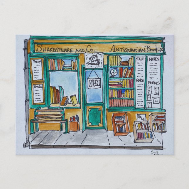 Shakespeare & Co. Bookstore | Seine, Paris Postcard (Front)