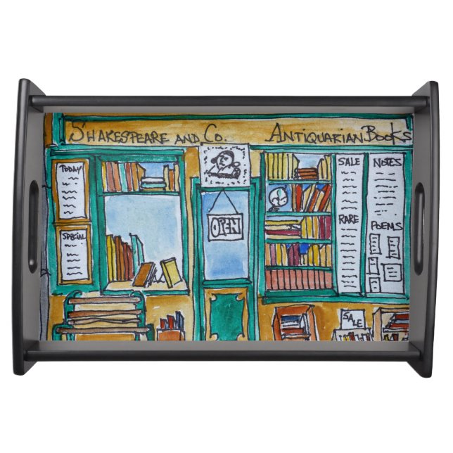 Shakespeare & Co. Bookstore | Seine, Paris Serving Tray (Front)