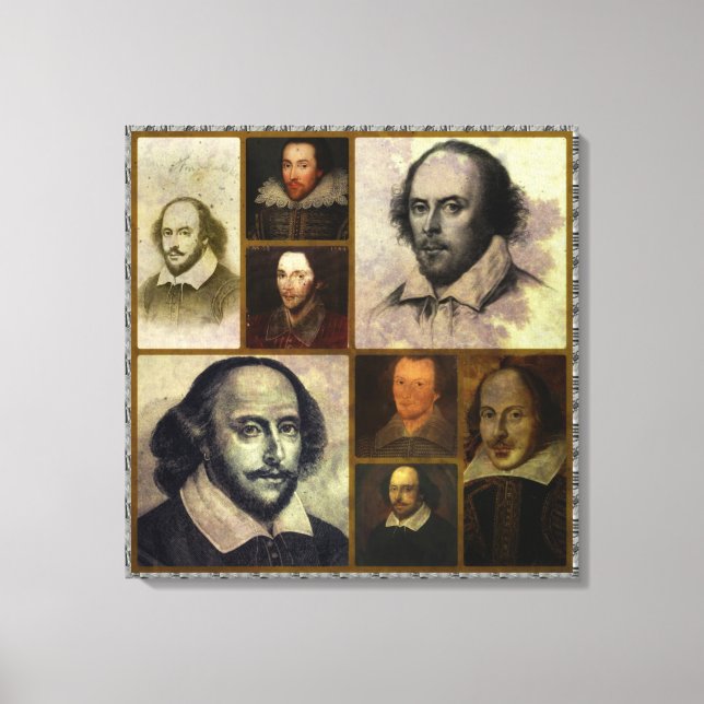 Shakespeare Collage Wrapped Canvas Print (Front)