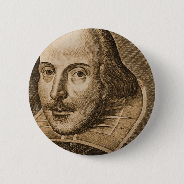 Shakespeare Droeshout Engravings Button (Front)