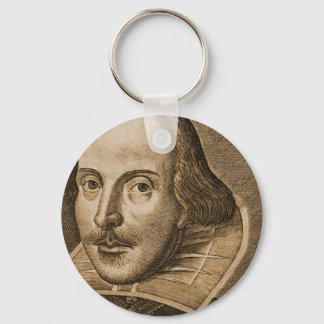 Shakespeare Droeshout Engravings Keychain
