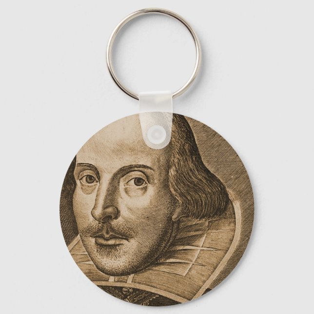Shakespeare Droeshout Engravings Keychain (Front)