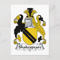 Shakespeare Family Crest Postcard | Zazzle