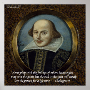 Shakespeare & Feelings Quote Poster