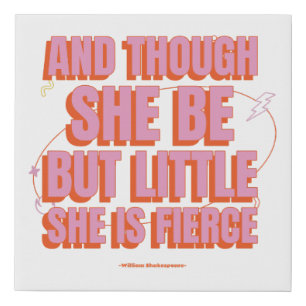 Shakespeare Fierce Canvas