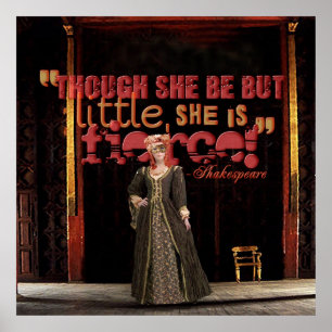Shakespeare Fierce Quote Poster