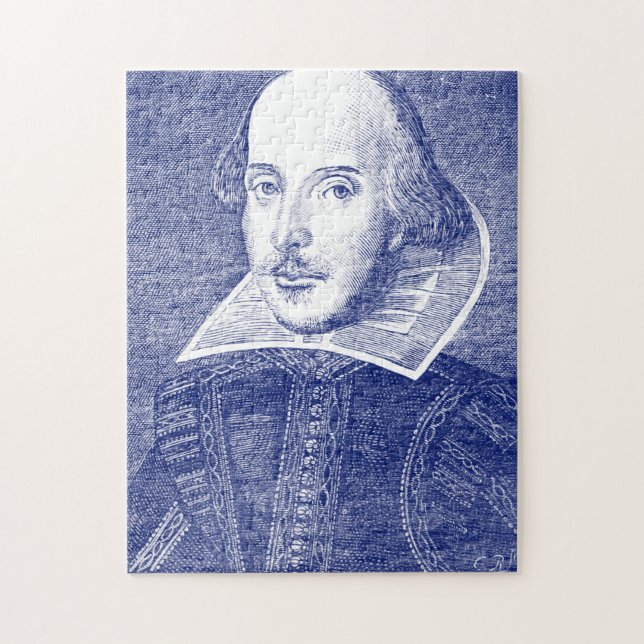Shakespeare First Folio Portrait Literary Art Jigsaw Puzzle (Vertical)