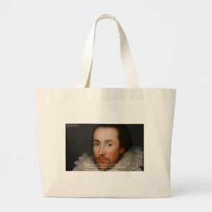 Shakespeare "Friends" Wisdom Quote Gifts & Tees Large Tote Bag