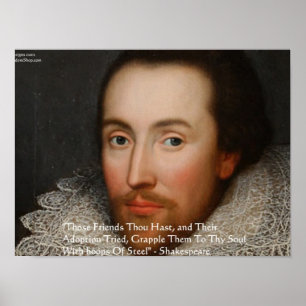 Shakespeare "Friends" Wisdom Quote Posters