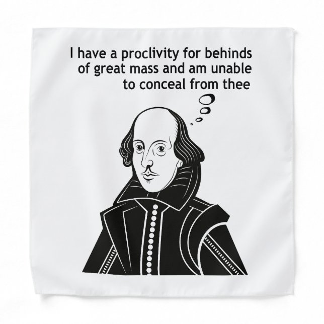 Shakespeare Funny Quote Bandana (Front)