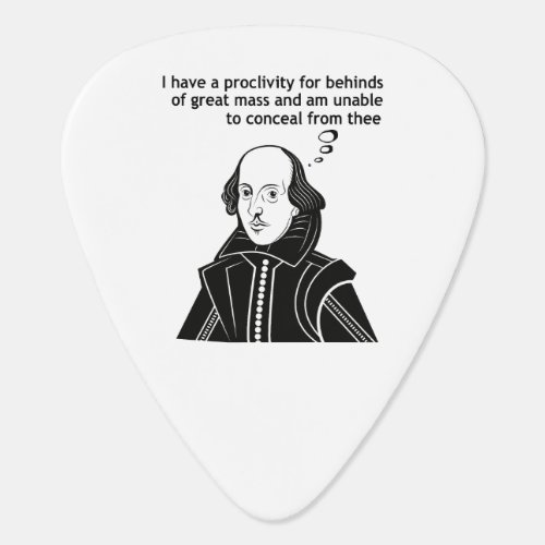 Shakespeare Funny Quote Guitar Pick