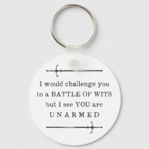 Shakespeare Funny Quote Insult Keychain