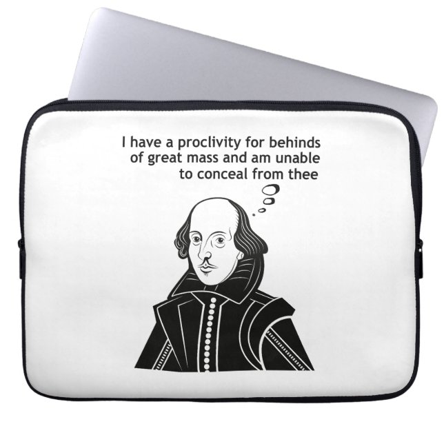 Shakespeare Funny Quote Laptop Sleeve (Front)