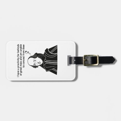 Shakespeare Funny Quote Luggage Tag
