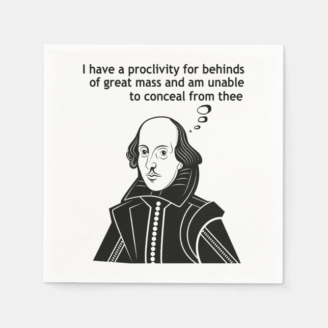 Shakespeare Funny Quote Napkins (Front)