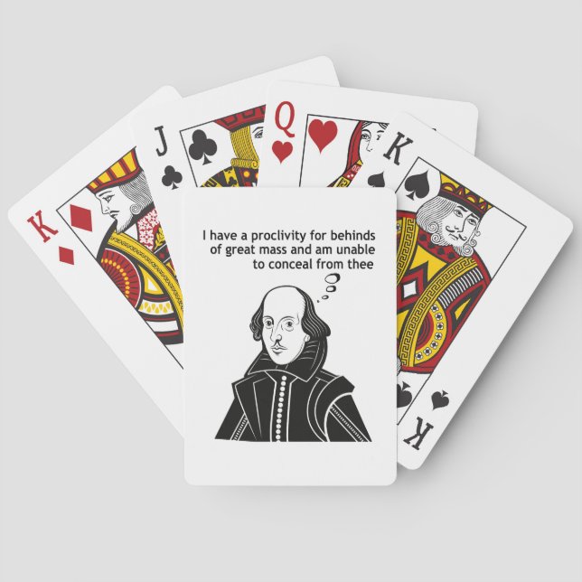 Shakespeare Funny Quote Poker Cards (Back)