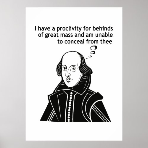 Shakespeare Funny Quote Poster