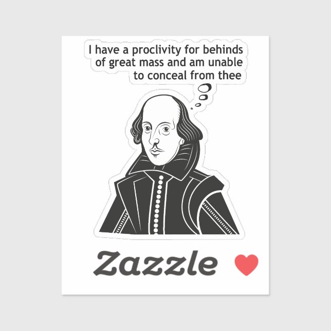 Shakespeare Funny Quote Sticker (Sheet)