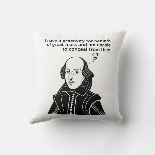 Shakespeare Funny Quote Throw Pillow