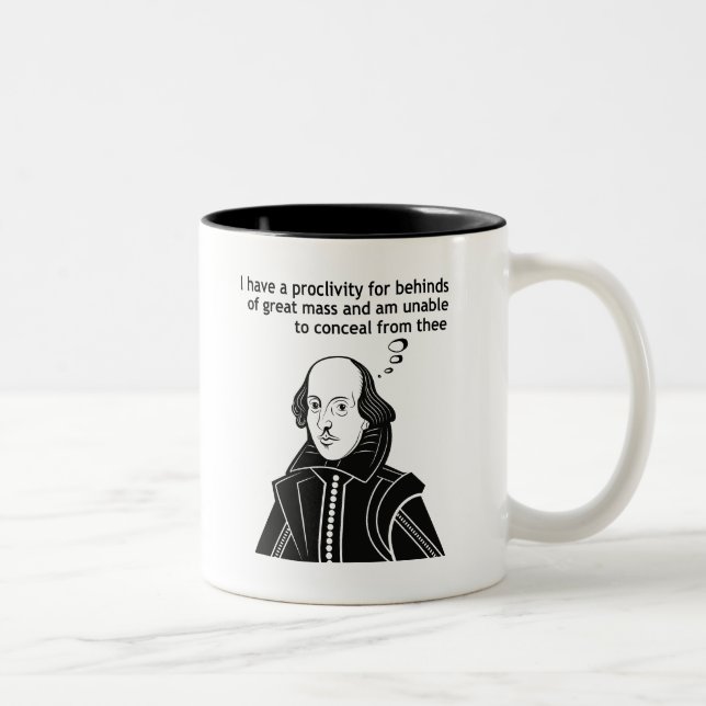 Shakespeare Funny Quote Two-Tone Coffee Mug (Right)