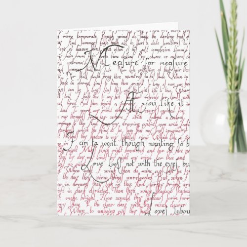 Shakespeare Greeting Card