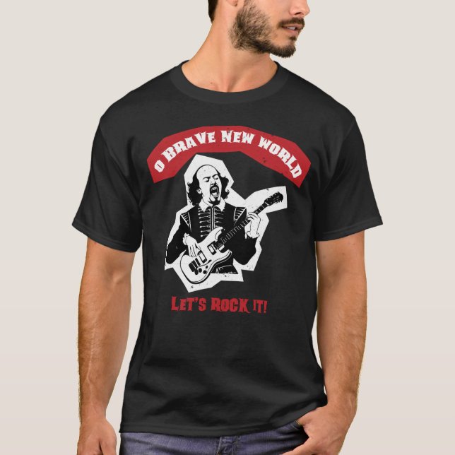 Shakespeare Guitar Brave World T-Shirt (Front)