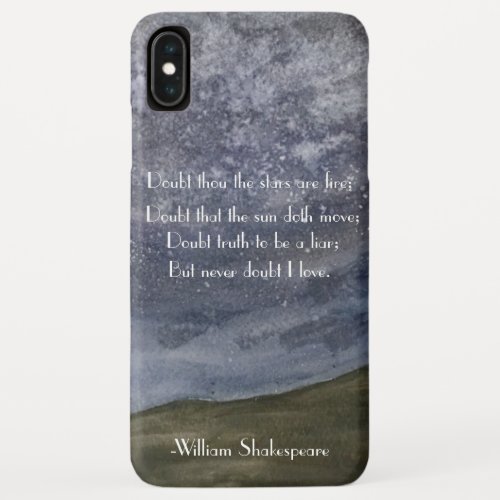 Shakespeare Hamlet Quote iPhone XS Max Case