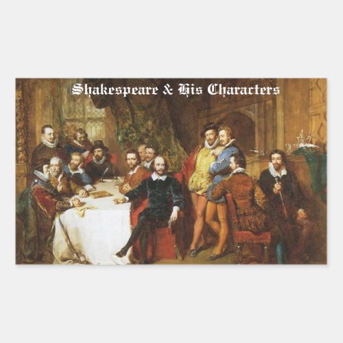 Shakespeare  His Characters Stickers