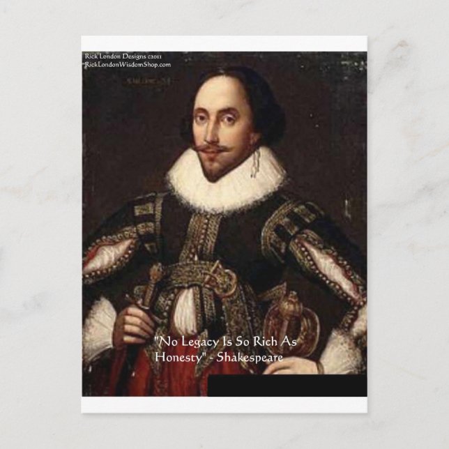 Shakespeare "Honesty Legacy" Quote Gifts & Cards (Front)