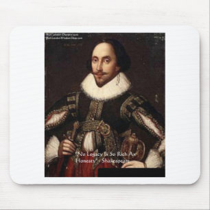 Shakespeare "Honesty Legacy" Quote Gifts & Cards Mouse Pad